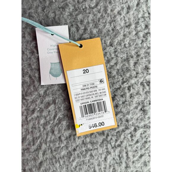 Kona Sol One Piece Swimsuit Womens 20 Pink Padded Asymmetrical One Shoulder NWT - Picture 3 of 9